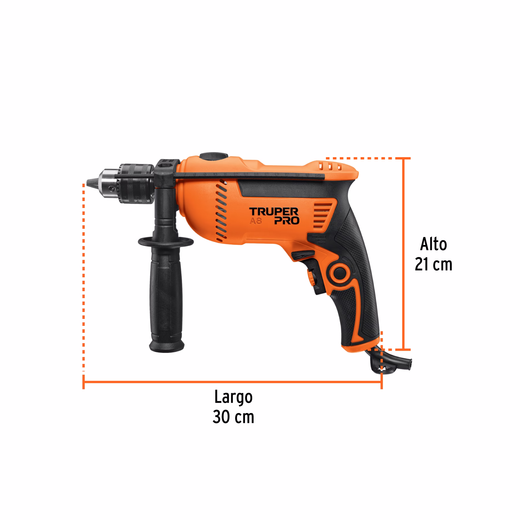 Taladro Rotomartillo 1/2", 750W, TRUPER PRO - Image 3